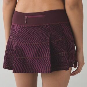 lululemon athletica Dark Red Patterned Skort